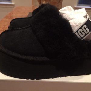 UGG Suede Platform Slingback Slippers